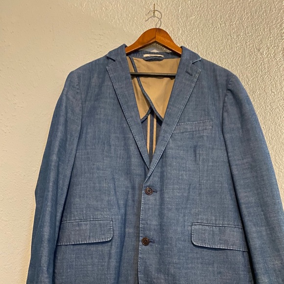 Men’s Lands’ End Denim Style Blazer - Picture 2 of 10